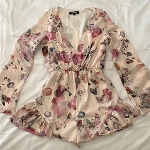 Blush floral romper